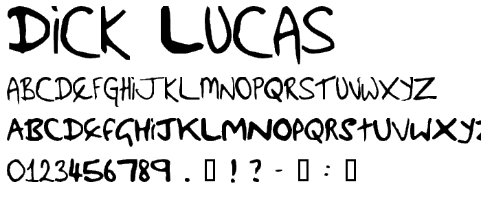 Dick Lucas font